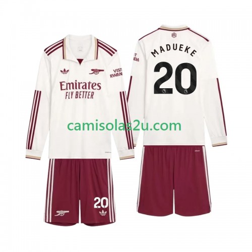 Camisolas de futebol Arsenal Madueke 20 Criança Equipamento 3ª 2025/26 Manga Comprida Camisolas de futebol Arsenal Madueke 20 Criança Equipamento 3ª 2025/26 Manga Comprida
